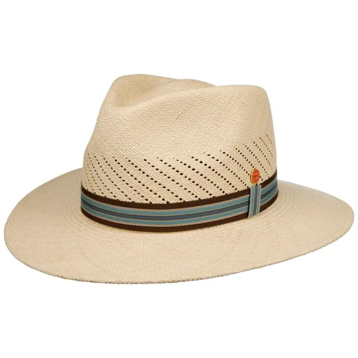 Men Straw Hats Mayser Vented Crown Panama Hat Nature