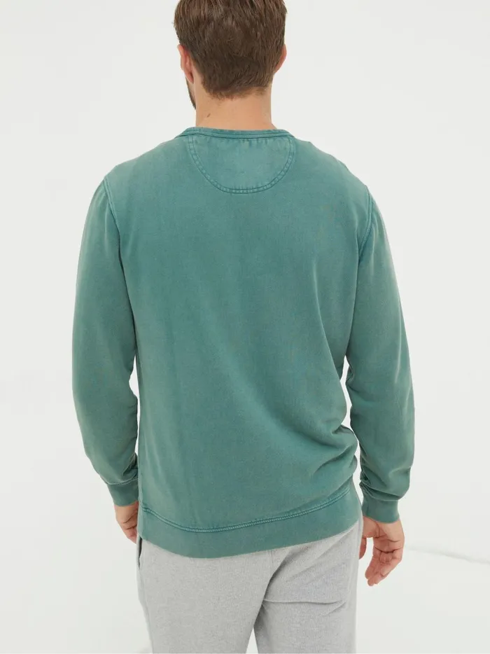 Men Sweatshirts and Hoodies Fat Face Petersfield Light Green Sweatshirt