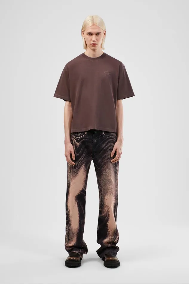 Men TShirt Dusty Brown Organic Cotton TShirt Camper Jersey