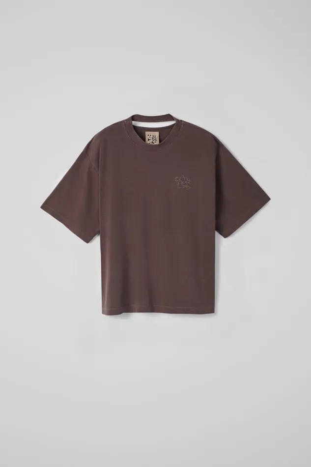 Men TShirt Dusty Brown Organic Cotton TShirt Camper Jersey Men TShirt Dusty Brown Organic Cotton TShirt Camper Jersey
