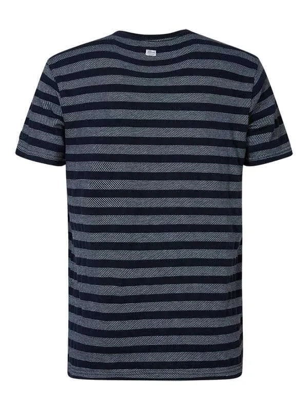 Men TShirts Petrol Industries Striped TShirt Midnight Navy
