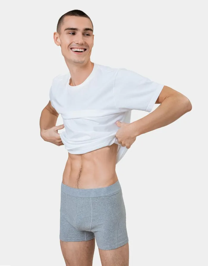 Men Underwear Colorful Standard Classic Organic Boxer Briefs Heather Grey