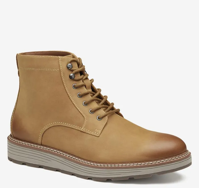 Men Upton Lug Plain Toe Boot Light Tan Oiled Waterproof Full Grain JohnstonandMurphy LaceUps Men Upton Lug Plain Toe Boot Light Tan Oiled Waterproof Full Grain JohnstonandMurphy LaceUps