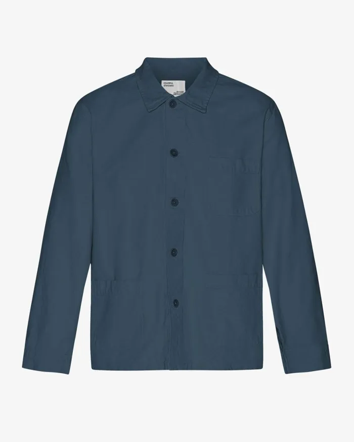 Men Workwear Jackets Colorful Standard Organic Workwear Jacket Petrol Blue