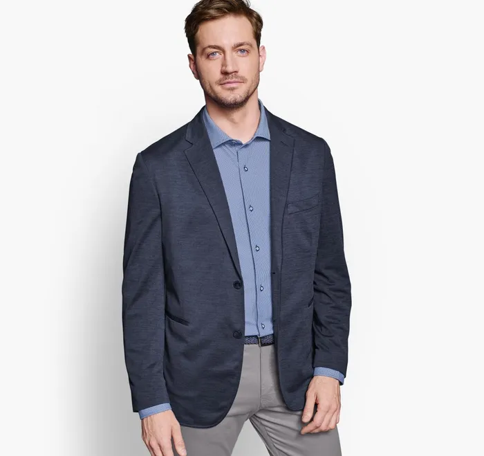 Men Xc4 Cool Degree Blazer Navy Solid JohnstonandMurphy Blazers