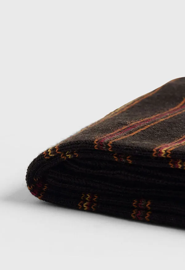 Mens Multicolor Stripe Sock Brown Socks Paulstuart Mens Multicolor Stripe Sock Brown Socks Paulstuart