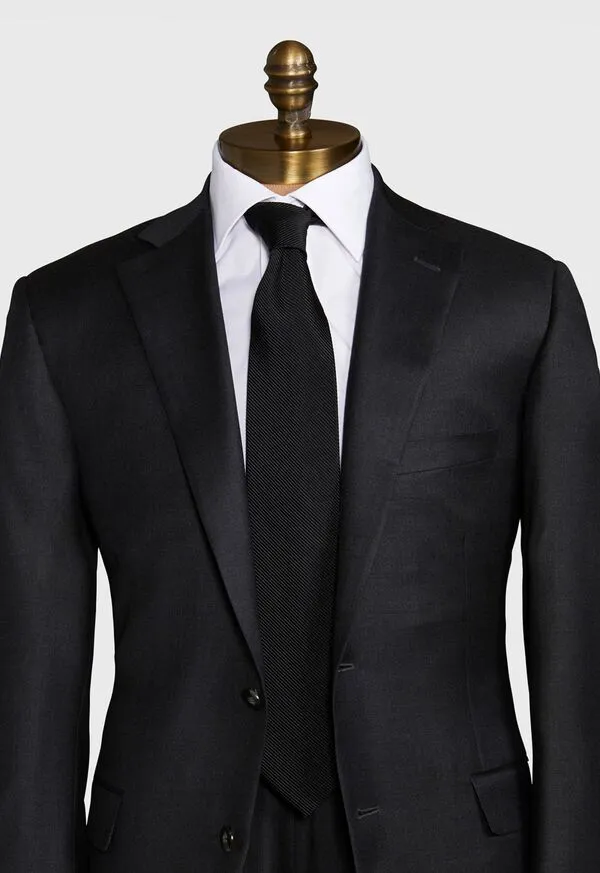 Mens Solid Mogador Tie Black Ties Paulstuart Mens Solid Mogador Tie Black Ties Paulstuart