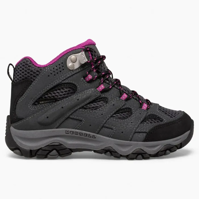Merrell Boots Kids Big Moab 3 Mid Waterproof Boot Graniteberry