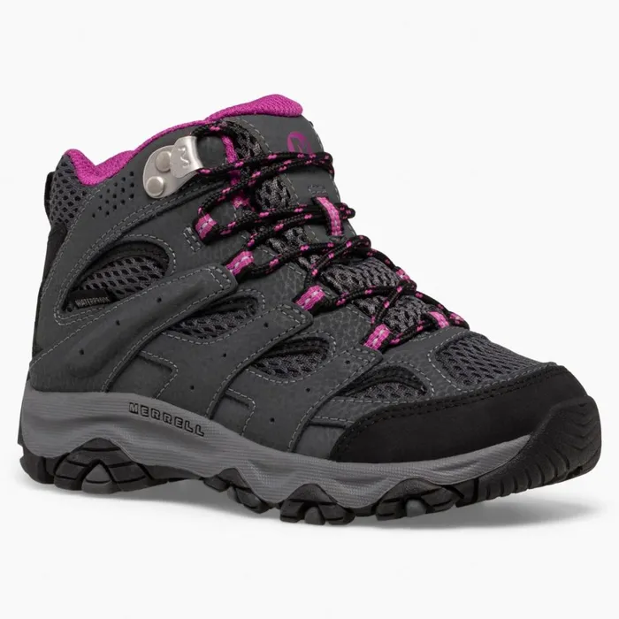 Merrell Boots Kids Big Moab 3 Mid Waterproof Boot Graniteberry