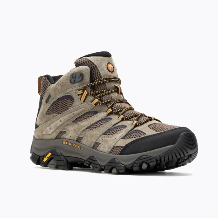 Merrell Boots Men Moab 3 Mid GoreTex Wide Width Walnut