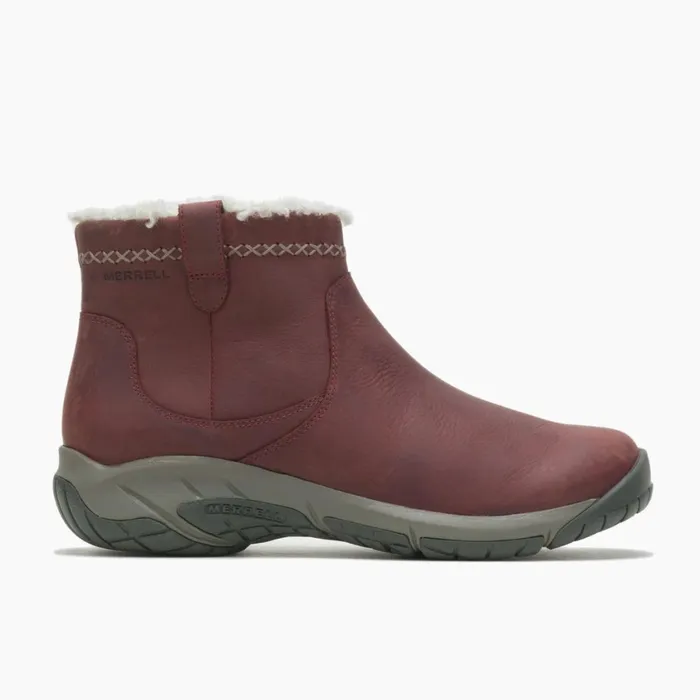 Merrell Boots Women Encore 4 Bluff Zip Polar Waterproof Sable