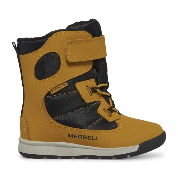 Merrell Winter Boots Kids Little Snow Bank Jr Waterproof Boot Wheatblack
