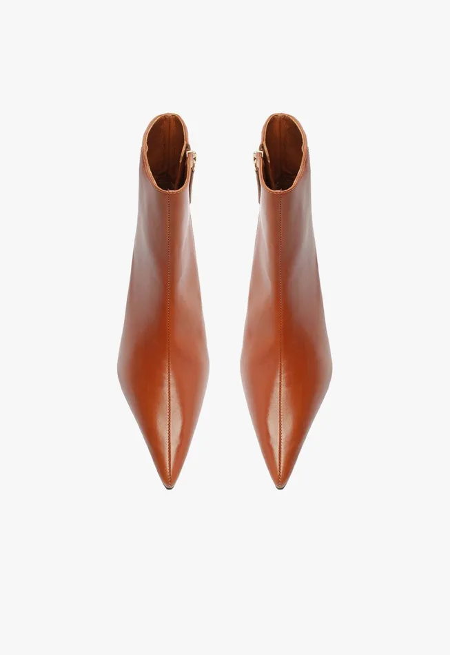 Mikki Mid Bootie Brown Women Schutz Shoes Booties