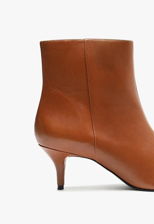Mikki Mid Bootie Brown Women Schutz Shoes Booties