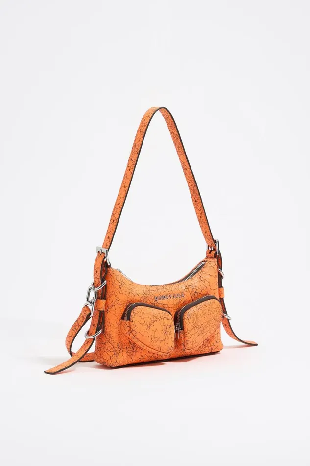 Mini Neon Orange Leather Pocket Slouch Bag Neon Orange Women Bimba Y Lola Shoulder Bags Mini Neon Orange Leather Pocket Slouch Bag Neon Orange Women Bimba Y Lola Shoulder Bags