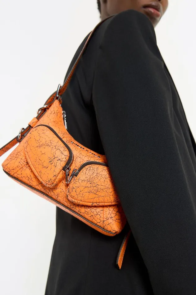 Mini Neon Orange Leather Pocket Slouch Bag Neon Orange Women Bimba Y Lola Shoulder Bags Mini Neon Orange Leather Pocket Slouch Bag Neon Orange Women Bimba Y Lola Shoulder Bags