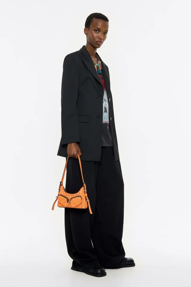 Mini Neon Orange Leather Pocket Slouch Bag Neon Orange Women Bimba Y Lola Shoulder Bags Mini Neon Orange Leather Pocket Slouch Bag Neon Orange Women Bimba Y Lola Shoulder Bags
