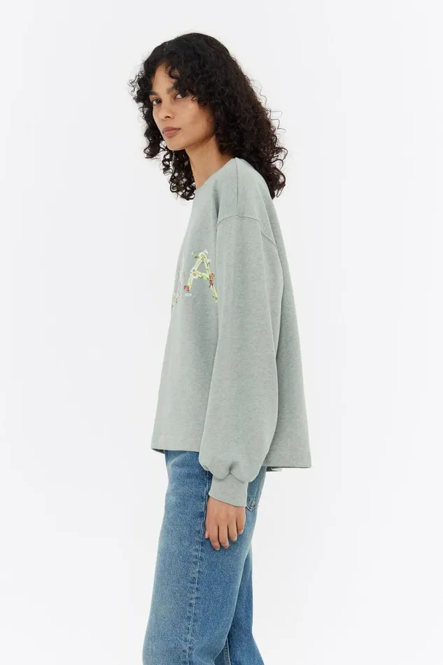 Mint Logo Print Boxy Sweatshirt Mint Women Bimba Y Lola Sweatshirts