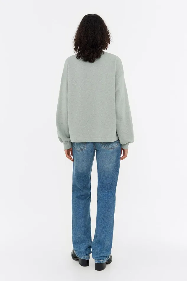 Mint Logo Print Boxy Sweatshirt Mint Women Bimba Y Lola Sweatshirts