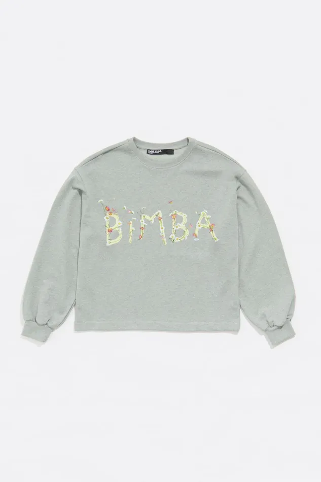 Mint Logo Print Boxy Sweatshirt Mint Women Bimba Y Lola Sweatshirts
