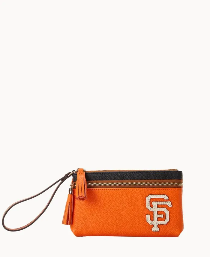 MLB Giants Double Zip Wristlet Giants ManWoman Dooney and Bourke Wallets