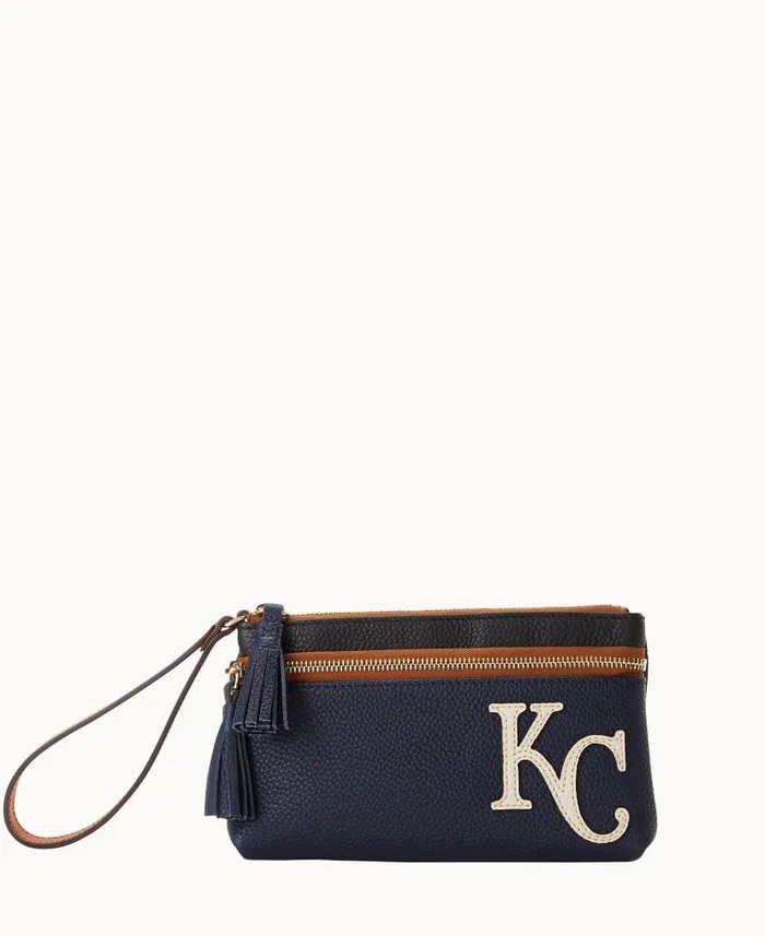MLB Royals Double Zip Wristlet Royals ManWoman Dooney and Bourke Wallets