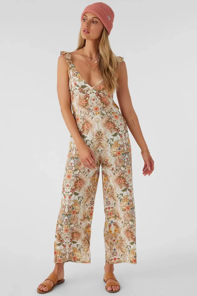 MONYCA SOFIA FLORAL FLUTTER TANK JUMPSUIT Multi Clr Women O039NEILL Clothing