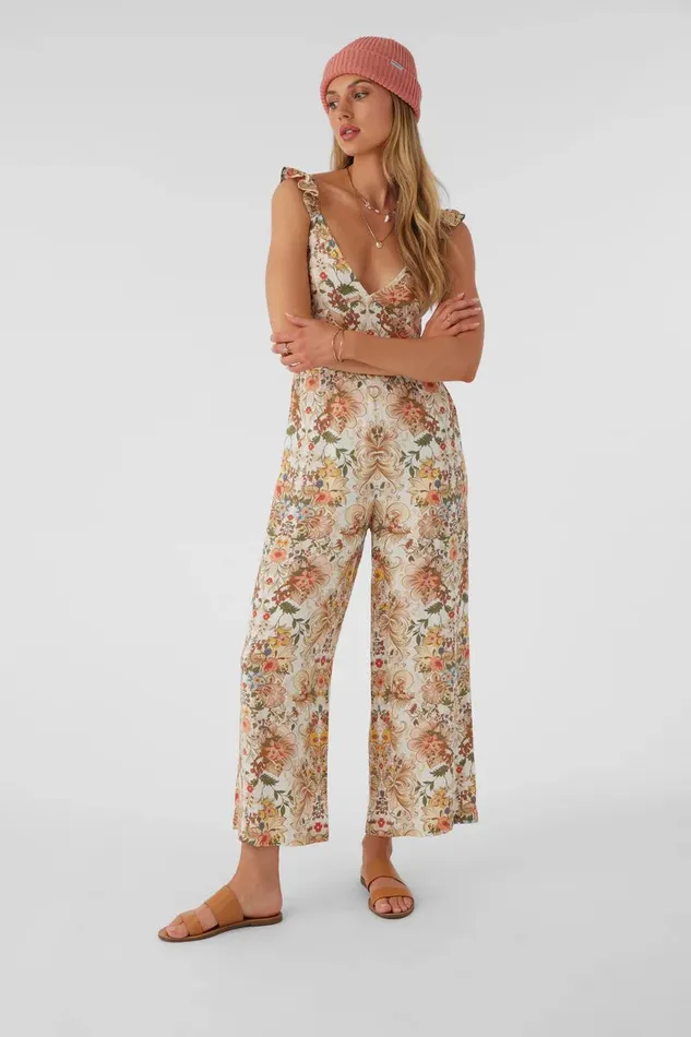 MONYCA SOFIA FLORAL FLUTTER TANK JUMPSUIT Multi Clr Women O039NEILL Clothing