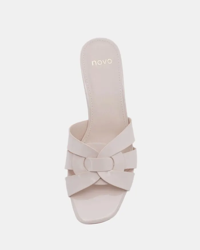 Mules Women VIVIANNE CREAM PATENT Mules NOVO Shoes