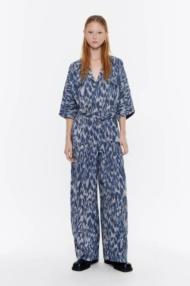 Navy Blue Plumancha Cargo Jumpsuit Plumancha Navy Women Bimba Y Lola Dresses And Jumpsuits