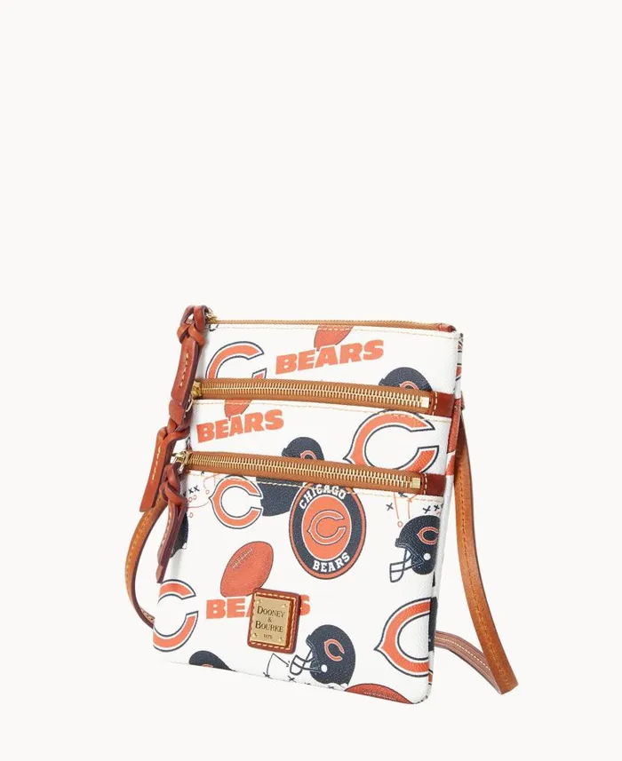 NFL Bears N S Triple Zip Crossbody Bears Woman Dooney and Bourke Crossbodies NFL Bears N S Triple Zip Crossbody Bears Woman Dooney and Bourke Crossbodies