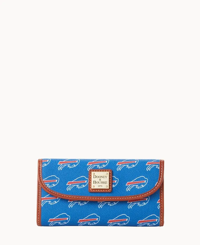 NFL Bills Continental Clutch Bills ManWoman Dooney and Bourke Wallets