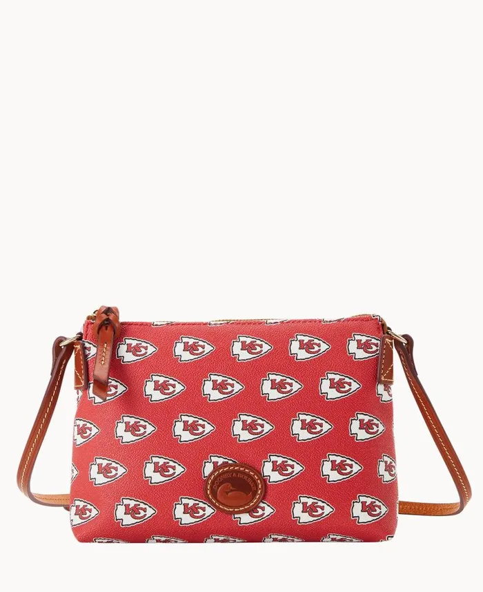 NFL Chiefs Crossbody Pouchette Chiefs Woman Dooney and Bourke Crossbodies