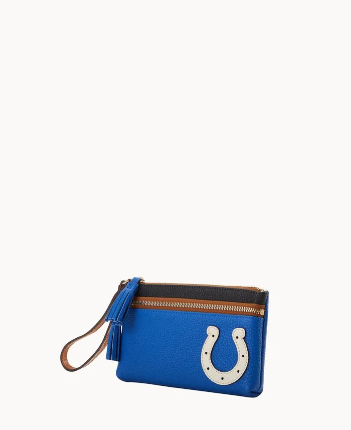 NFL Colts Double Zip Wristlet Colts ManWoman Dooney and Bourke Wallets NFL Colts Double Zip Wristlet Colts ManWoman Dooney and Bourke Wallets