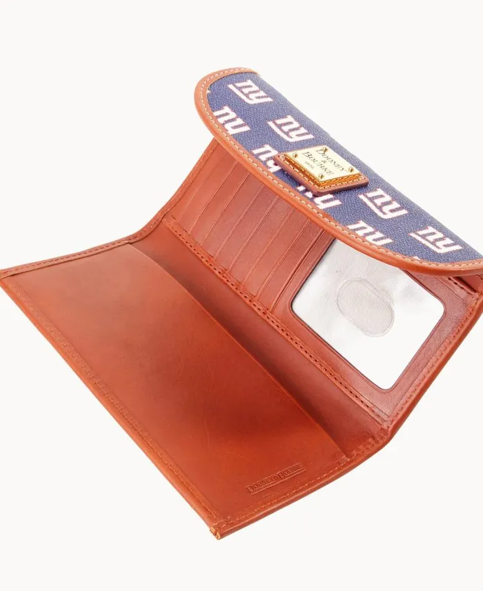 NFL NY Giants Continental Clutch Giants ManWoman Dooney and Bourke Wallets NFL NY Giants Continental Clutch Giants ManWoman Dooney and Bourke Wallets