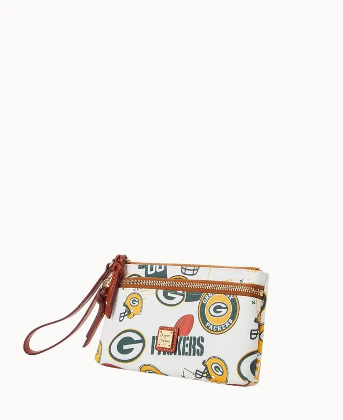 NFL Packers Double Zip Wristlet Green Bay Packers ManWoman Dooney and Bourke Wallets NFL Packers Double Zip Wristlet Green Bay Packers ManWoman Dooney and Bourke Wallets