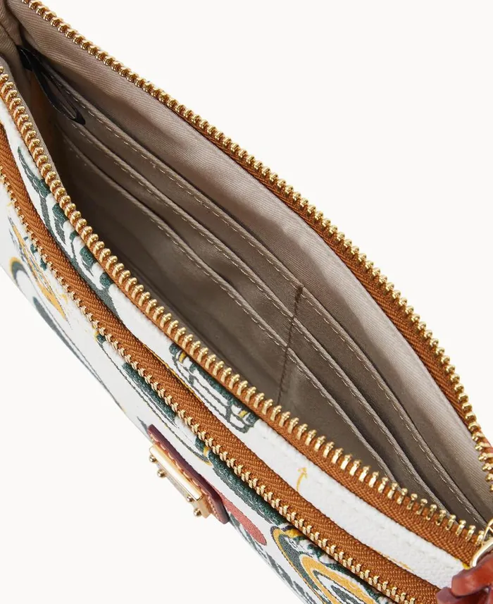 NFL Packers Double Zip Wristlet Green Bay Packers ManWoman Dooney and Bourke Wallets NFL Packers Double Zip Wristlet Green Bay Packers ManWoman Dooney and Bourke Wallets