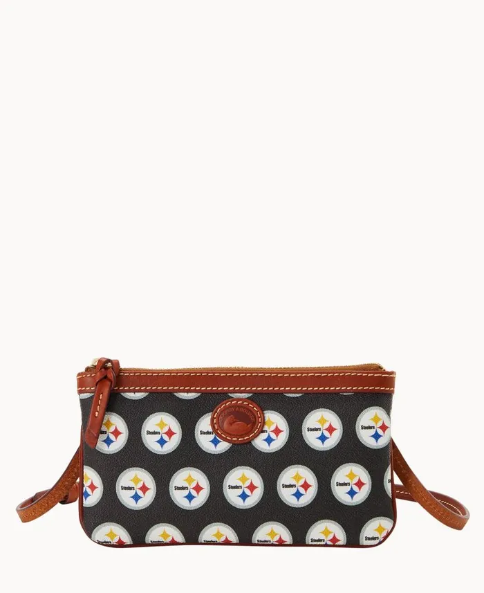 NFL Steelers Large Slim Crossbody Steelers Woman Dooney and Bourke Crossbodies NFL Steelers Large Slim Crossbody Steelers Woman Dooney and Bourke Crossbodies