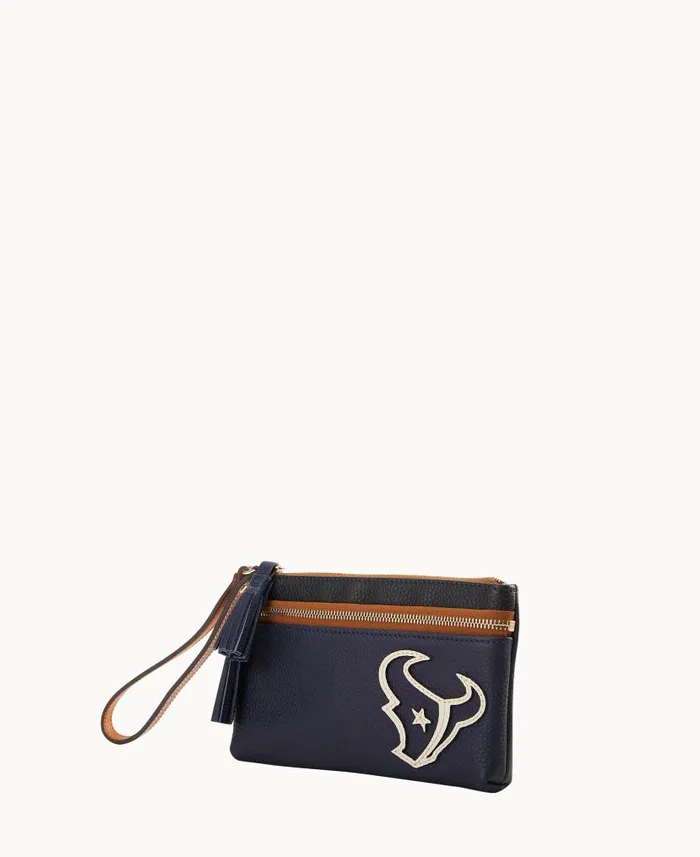 NFL Texans Double Zip Wristlet Texans ManWoman Dooney and Bourke Wallets NFL Texans Double Zip Wristlet Texans ManWoman Dooney and Bourke Wallets