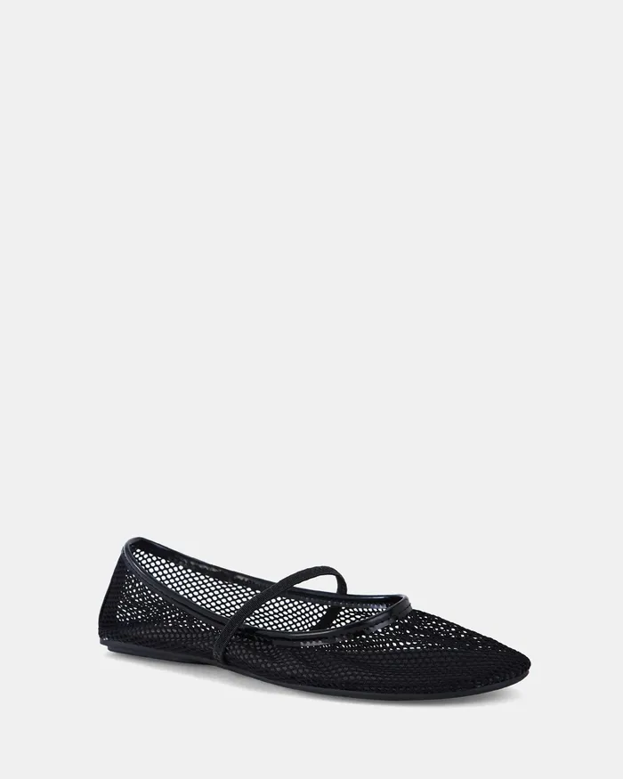 NOVO Shoes Casuals Women CALABRIA Black Mesh Ballet Flats