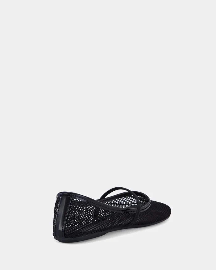 NOVO Shoes Casuals Women CALABRIA Black Mesh Ballet Flats