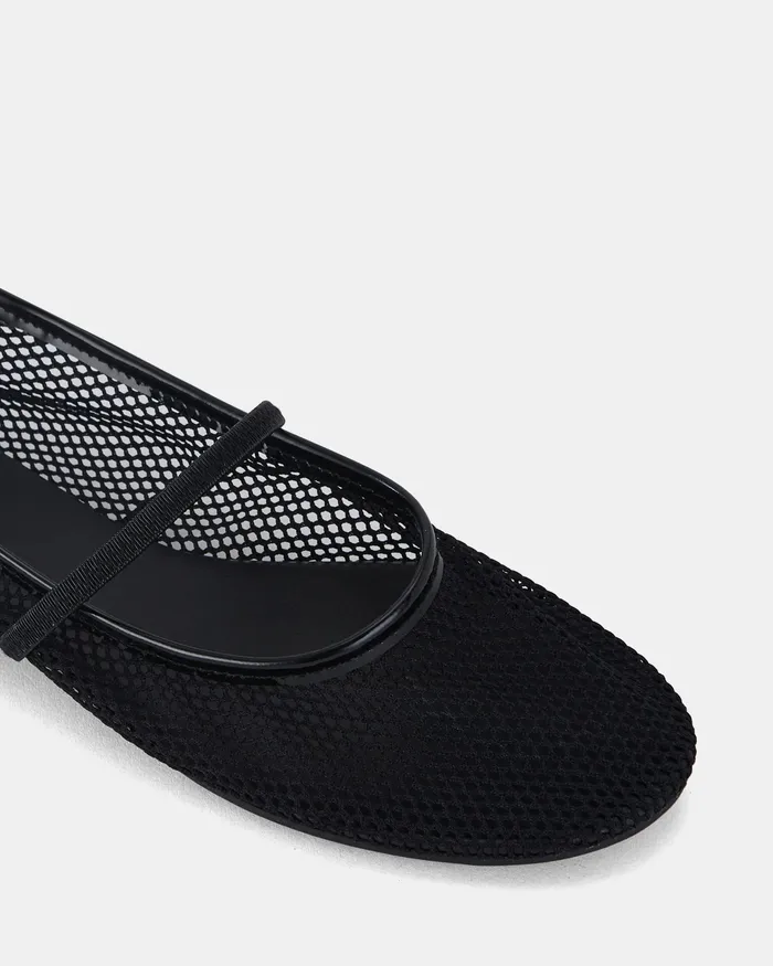 NOVO Shoes Casuals Women CALABRIA Black Mesh Ballet Flats