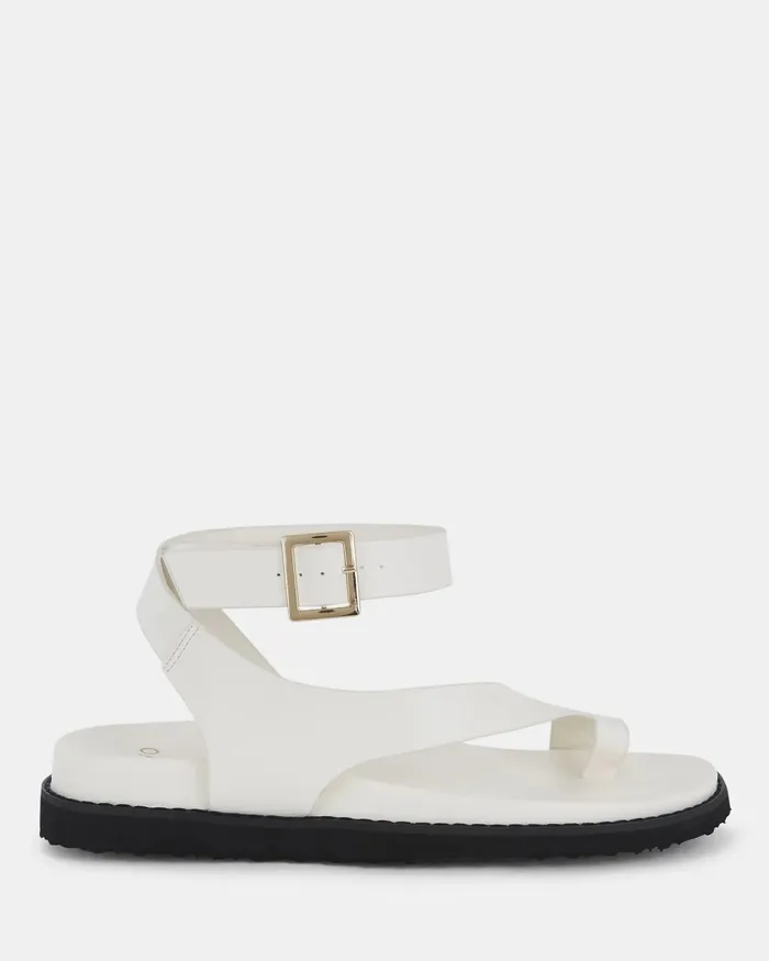 NOVO Shoes Flat Sandals Women TITON WHITE Strappy Sandals