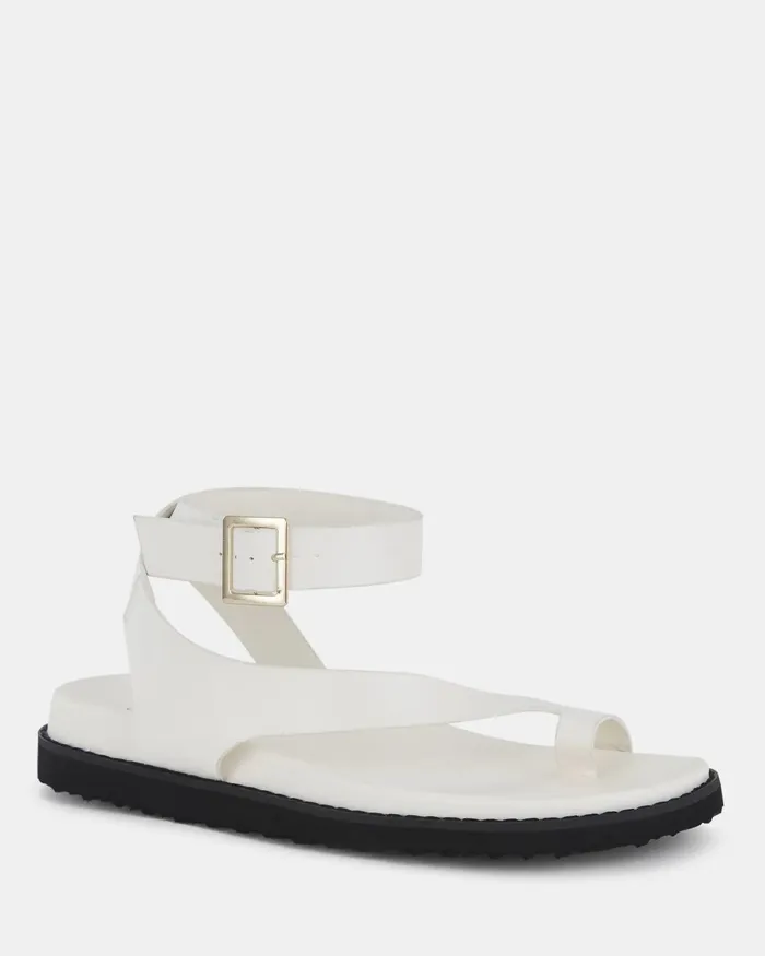NOVO Shoes Flat Sandals Women TITON WHITE Strappy Sandals