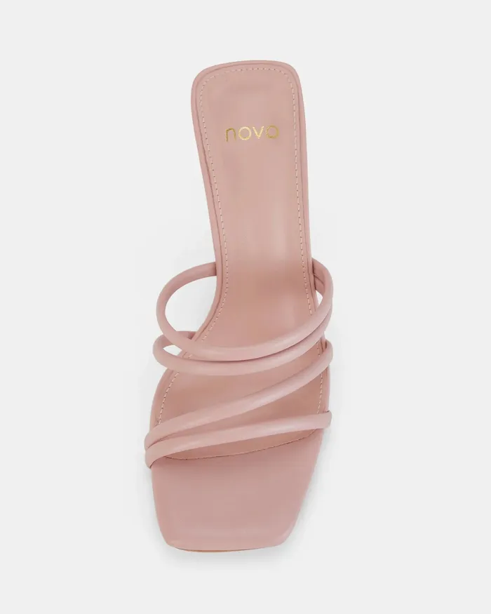 NOVO Shoes LEEMA Coral Open Toe Heels Women Party