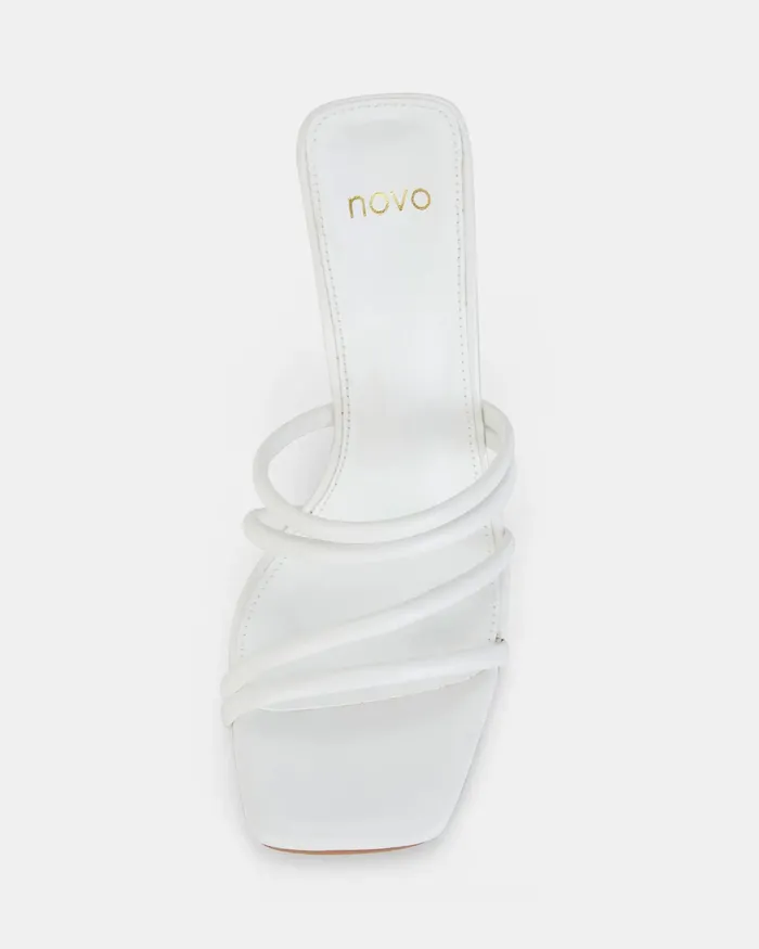 NOVO Shoes LEEMA WHITE Open Toe Heels Women Party