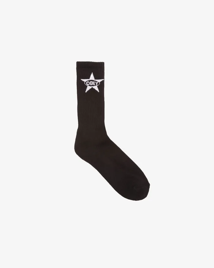 OBEY Clothing ACCESSORIES Men OBEY STAR SOCKS Black