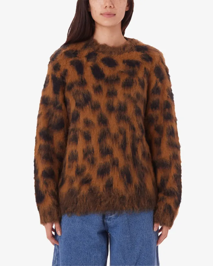 OBEY Clothing DOTTIE SWEATER Bone Brown Multi Women SWEATERS