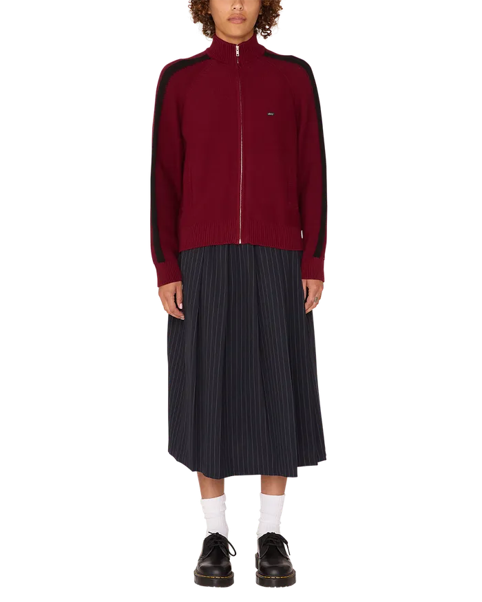 OBEY Clothing SWEATERS Women FRANKIE TRACK SWEATER Wine