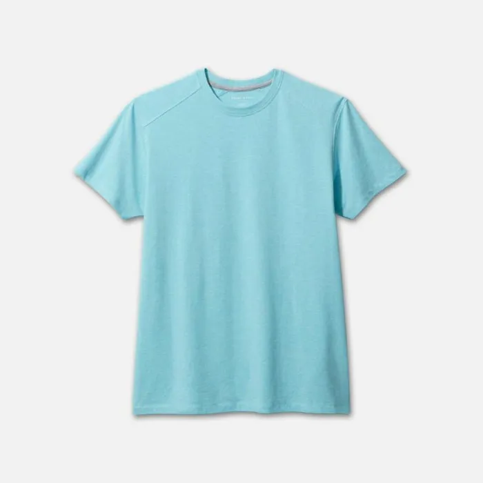 Organic Cotton Blend Melange Crew Neck Tee Mint Melange Men Kenneth Cole TShirts Polos